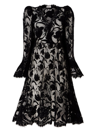 Magnolia lace dress with silk slip lining