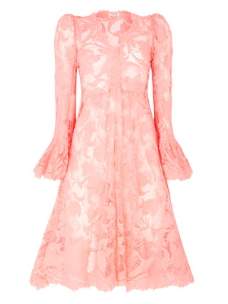 Magnolia lace dress with silk slip lining