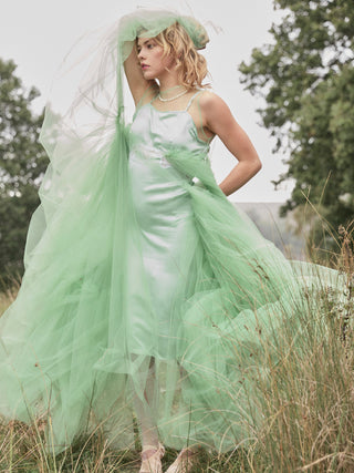 Joy Tulle Dress in Emerald