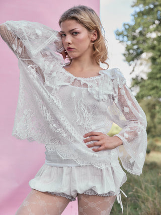 Peacock Pierrot Top