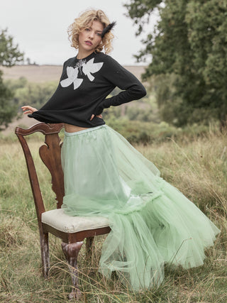 Joy Tulle Skirt in Emerald