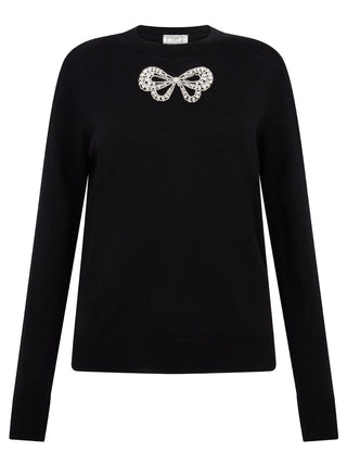 Bow Sweater in Noire