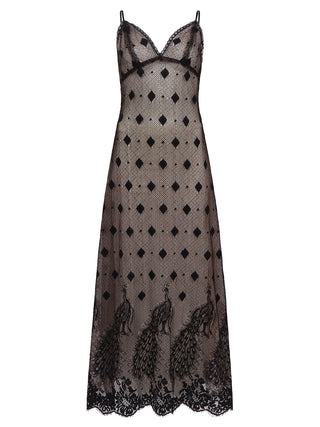Peacock Slip Dress