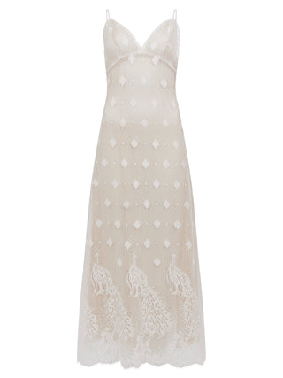 Peacock Slip Dress