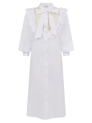 Boudoir Bow Shirt Dress