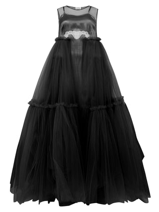 Joy Tulle Dress in Jet Black
