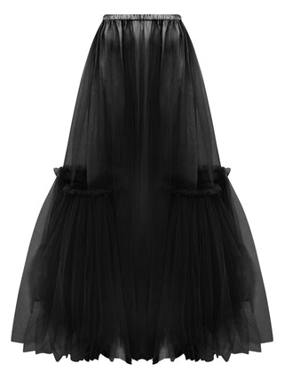 Joy Tulle Skirt in Jet Black