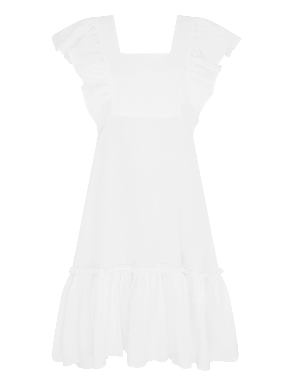 La la Lady Peggy Lipton Short Dress in White - Lisa The Label