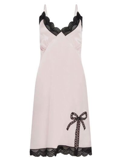 Angle Baby Bow Slip Dress in Pink